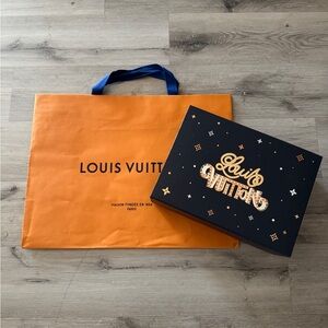 Louis Vuitton Orange and Navy Gift Box